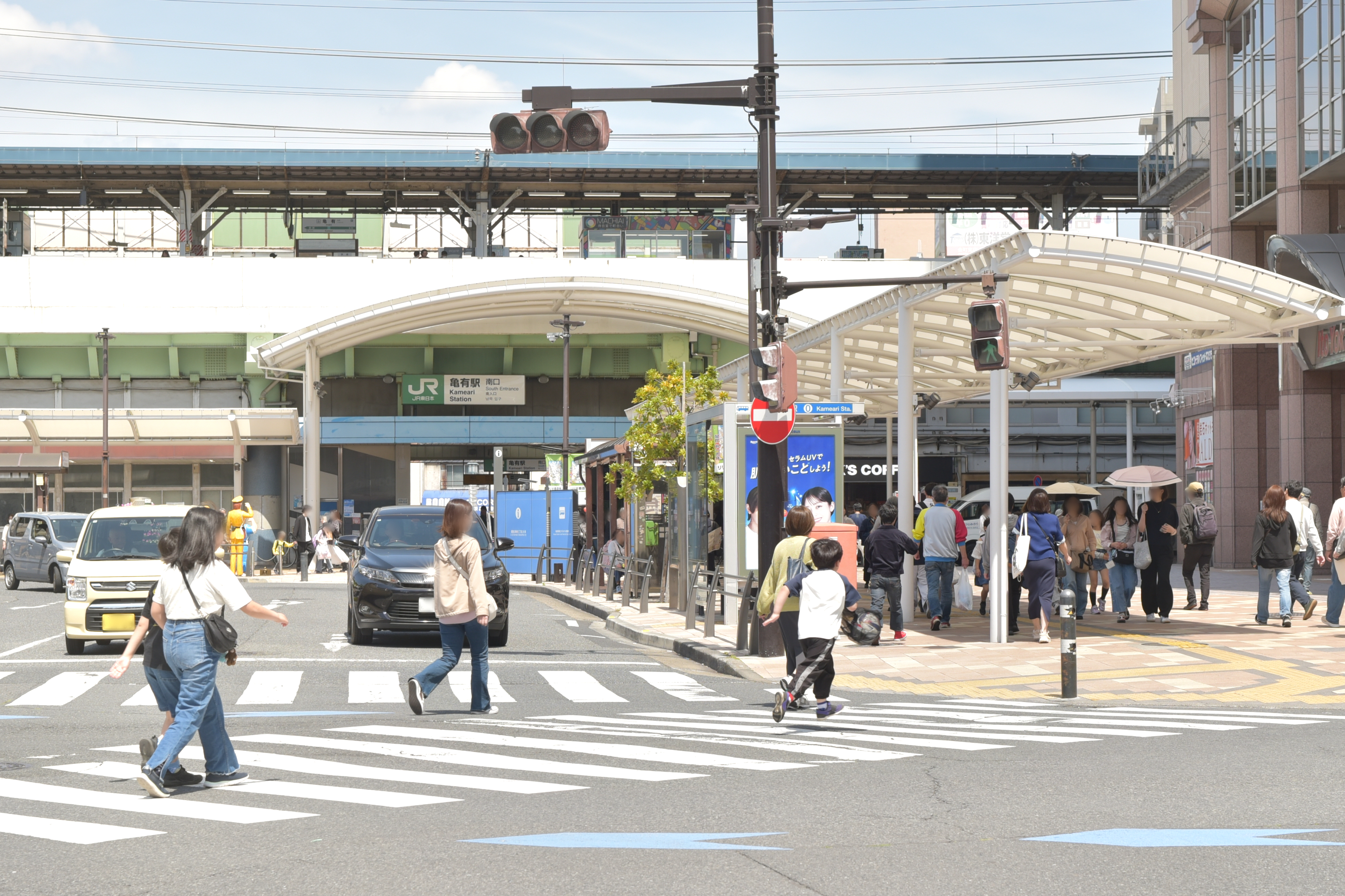 駅前の写真